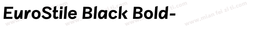 EuroStile Black Bold字体转换